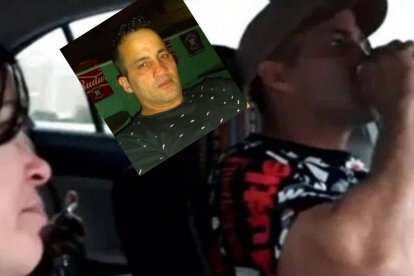 Una escena del video grabado antes de que el conductor ocasionara un accidente y matara a tres personas.