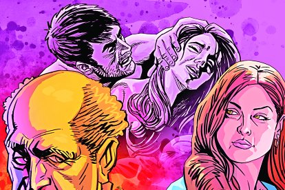 El esposo la va a matar si la ve con otro.