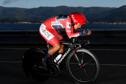 Richard Carapaz demostró su evolución en la contrarreloj de la Vuelta a España.