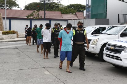 Los detenidos fueron presentados por la Policía y puestos a órdenes de las autoridades.