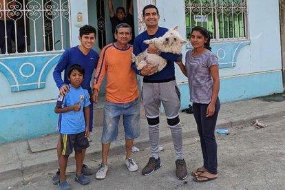 La perrita estaba a buen recaudo con un familia de Durán.