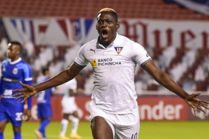 Cristhian Martínez Borja, delantero con gol de Liga de Quito.