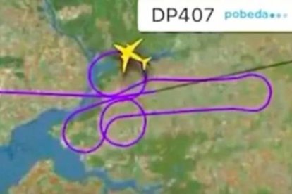 Dos pilotos, investigados por hacer este dibujo con la ruta de su Boing 737