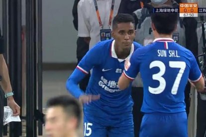 Fidel Martínez llegó en septiembre pasado al Shangai Shenua, pero solo pudo disputar cuatro cotejos.