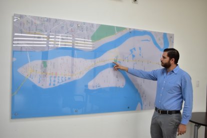 Juan Emilio Kronfle, gerente general de la ATS, indicó que desde la central se monitoreará todo el cantón.