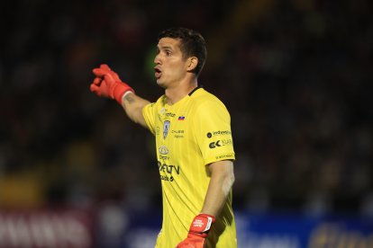 Jorge Pinos es el arquero titular del Independiente del Valle, club con el que ganó la Sudamericana.