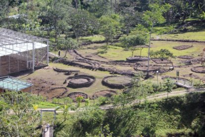 Algunas de las estructuras de la plaza son en forma circular.