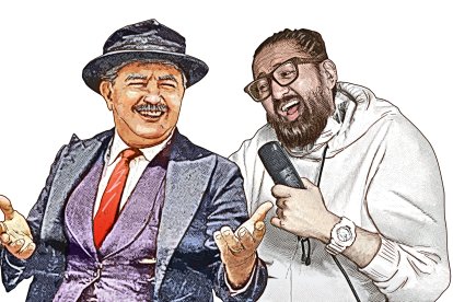 Dos íconos de la 'quiteñidad'. A la izquierda, el legendario Don Evaristo y a su derecha, Jalál DuBois, uno de los referentes 'chullas' de la última década.