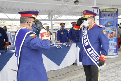 Daniel Frías (d) es el nuevo comandante de los Boinas Azules.