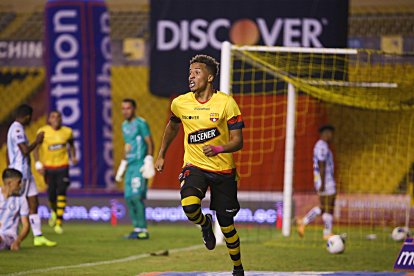 La cara de la alegría de Barcelona, Byron Castillo hizo un gol ante Guayaquil City.
