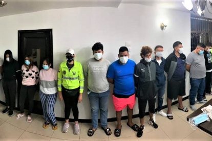 La presunta banda fue detenida en una urbanización del cantón Daule.