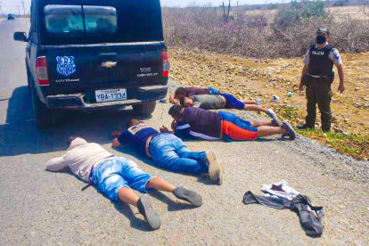 Los sospechosos fueron detenidos en el cantón General Villamil.