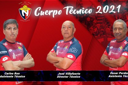 Villafuerte y Ron fueron presentados como entrenadores junto a Perdomo