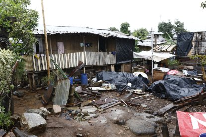 En un área de la Sergio Toral 2 estaba asentada la vivienda de Grecia Barahona. La reciente lluvia se encargó de desaparecerla.