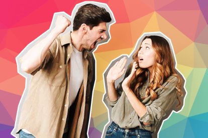 Novio violento e interesado.