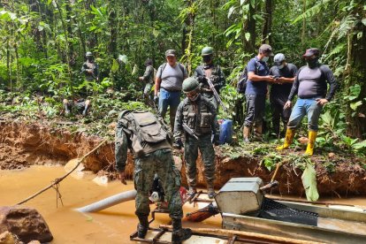 Los uniformados desmantelaron los tres campamentos.