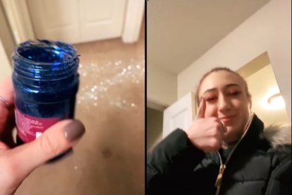 Nicole, la joven que se desquitó con su ex.