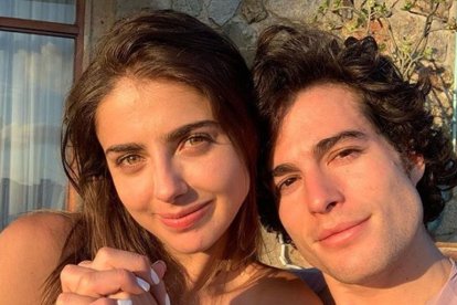 Danilo con la actriz mexicana durante uno de sus viajes.