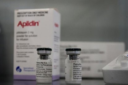 Vista del compuesto del laboratorio PharmaMar que ha dado resultados positivos en la búsqueda de medicamentos para tratar el covid-19.