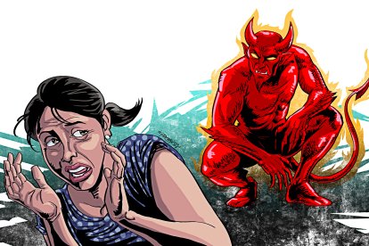 Mishele sintió que un espectro la estaba vigilando.