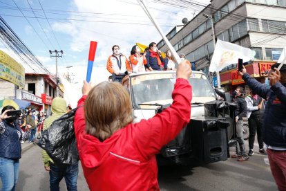 En la avenida Daniel León Borja de la ciudad de Riobamba se registraron incidentes.