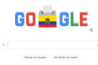 El 'doodle' que Google le dedica a Ecuador.