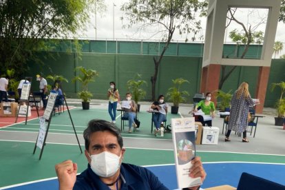 Diego Arcos, periodista de TCTV iba como vocal y terminó siendo presidente de la junta.