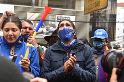 El candidato de Pachakutik espera ansioso los resultados finales, que lo catapultarían a la segunda vuelta.