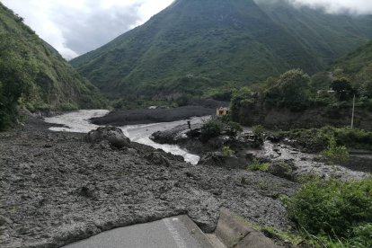 Una de las fotos difundidas sobre el desastre que afecta a una zona del cantón Chunchi.