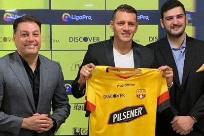 Carlos Garcés llegó al Barcelona esta temporada, procedente del Delfín de Manta