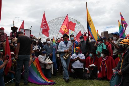 Los movimientos indígenas de varias partes del país fueron convocados por la Ecuarunari.