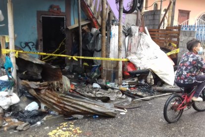Así quedó la vivienda donde se produjo el flagelo.