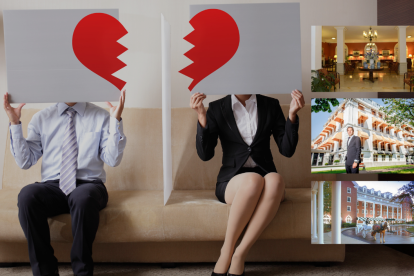 En Divorce Hotel o Hotel de Divorcios, donde las parejas reservan habitaciones cinco estrellas con el fin de “divorciarse de una manera positiva”.