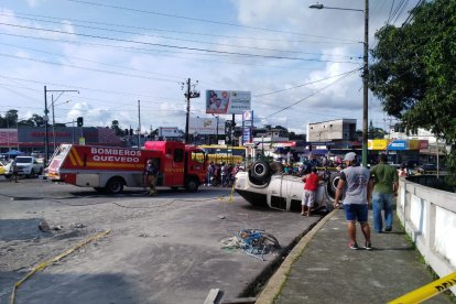 El accidente múltiple ocurrió  en la parroquia 7 de Octubre.