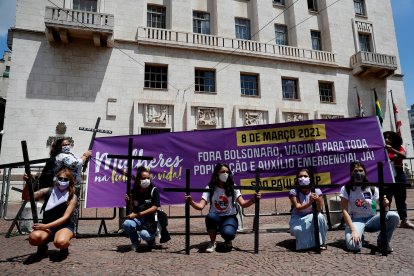 Movilización en Sao Paulo por el Día Internacional de la Mujer.