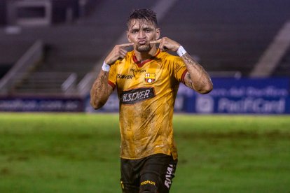 Carlos Garcés delantero manabita ya hizo un gol con Barcelona.