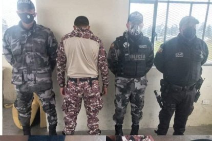 El hombre fue detenido con tabacos en sus medias.