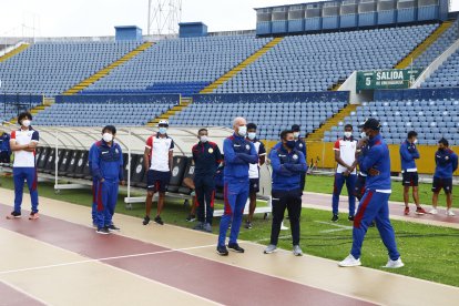 Quito 19 de febrero 2021. Universidad Católica de Quito recibe al Club Deportivo Olmedo por la fecha #1 del Campeonato Nacional LigaPro.
APIFOTO/DANIEL MOLINEROS