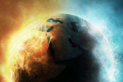 Una parte de la tierra se enfría más rápido que la otra.