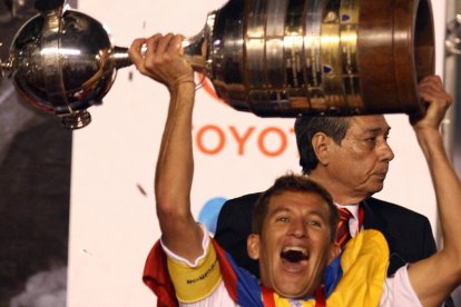 Pato Urrutia con Liga de Quito fue campeón de la Copa Libertadores 2008.