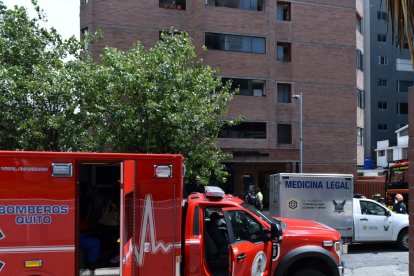 Al sitio acudió un equipo del Cuerpo de Bomberos de Quito.