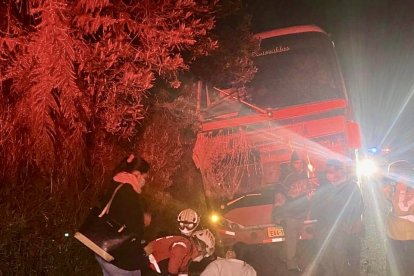 Una persona resultó herida en el accidente de tránsito.