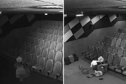 Los jóvenes fueron grabados por una cámara de seguridad.