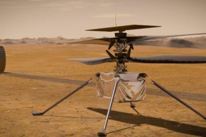 El helicóptero especial que marcará un hito al sobrevolar el planeta rojo.