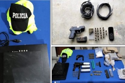 En los allanamientos se encontraron hasta supuestas prendas policiales.