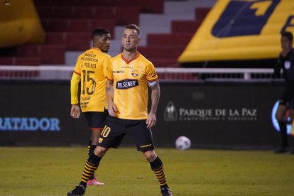 Damián Díaz fue titular en el último duelo entre Liga de Quito y Barcelona.