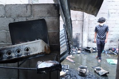 Así quedó la vivienda de José Luis Farías, en la Isla Trinitaria. Él estaba en un hospital junto a su hijo en el momento en que ocurrió la tragedia.