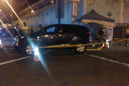 En este vehículo viajaba Adrián Calle cuando fue baleado.