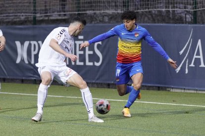 Kike Saverio fue titular en el empate que el Andorra obtuvo ante el Lleida.