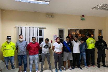 Los detenidos fueron puestos a órdenes de las autoridades judiciales de la ciudad de Guayaquil